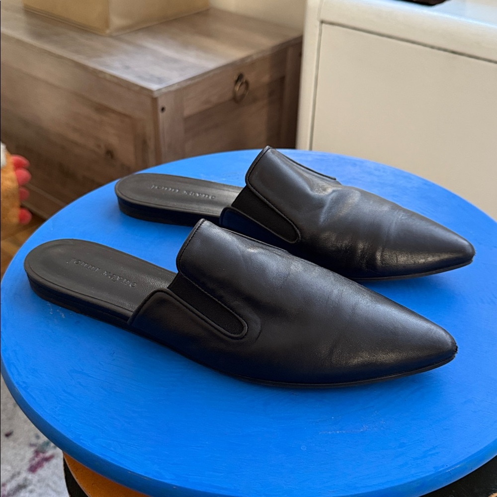 Jenni Kayne Black Leather Mules